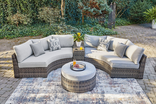 Harbor Court 3-Piece Outdoor Sectional with Ottoman JR Furniture Store