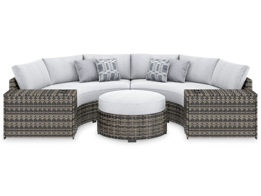Harbor Court 4-Piece Outdoor Sectional with Ottoman JR Furniture Store
