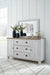 Haven Bay King Panel Bed with Mirrored Dresser, Chest and 2 Nightstands JR Furniture Store