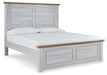 Haven Bay King Panel Bed with Mirrored Dresser and 2 Nightstands JR Furniture Store