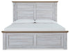 Haven Bay King Panel Bed with Mirrored Dresser and 2 Nightstands JR Furniture Store