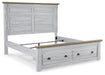 Haven Bay King Panel Storage Bed with Mirrored Dresser, Chest and Nightstand JR Furniture Store