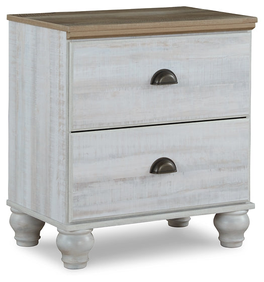 Haven Bay King Panel Storage Bed with Mirrored Dresser, Chest and Nightstand JR Furniture Store