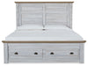 Haven Bay King Panel Storage Bed with Mirrored Dresser and Chest JR Furniture Store