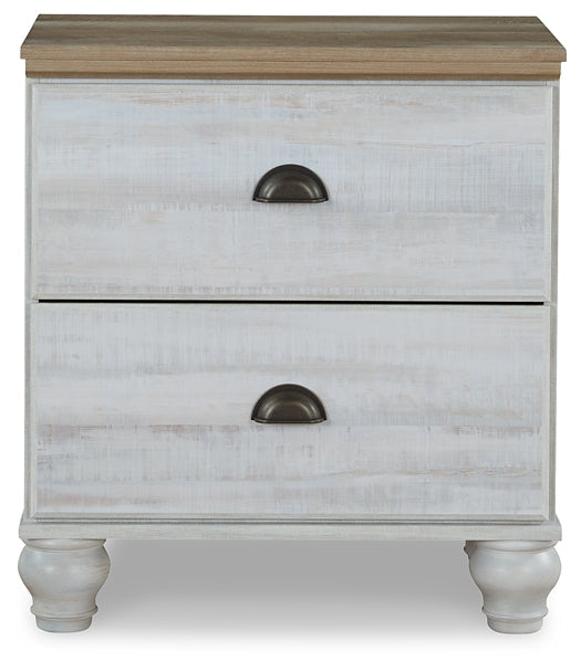 Haven Bay Queen Panel Bed with Mirrored Dresser, Chest and 2 Nightstands JR Furniture Store