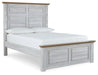 Haven Bay Queen Panel Bed with Mirrored Dresser JR Furniture Store