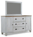 Haven Bay Queen Panel Bed with Mirrored Dresser and Chest JR Furniture Store