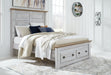 Haven Bay Queen Panel Storage Bed with Mirrored Dresser JR Furniture Store