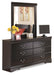 Huey Vineyard Queen Sleigh Headboard with Mirrored Dresser JR Furniture Store