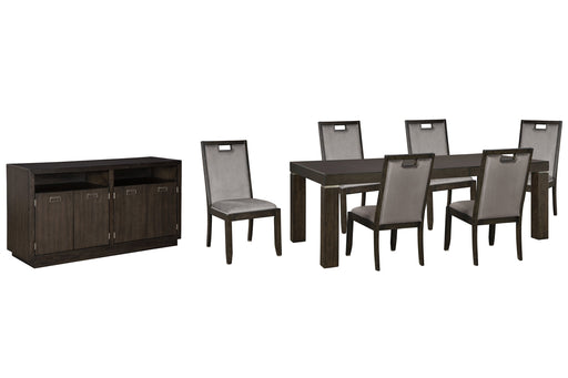 Hyndell Dining Table and 6 Chairs with Storage JR Furniture Storefurniture, home furniture, home decor