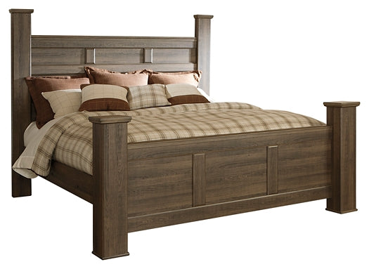 Juararo California King Poster Bed with Mirrored Dresser and Chest JR Furniture Storefurniture, home furniture, home decor