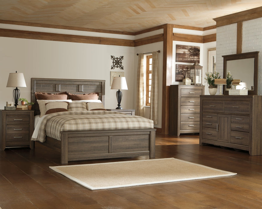 Juararo Queen Panel Bed with Mirrored Dresser JR Furniture Storefurniture, home furniture, home decor