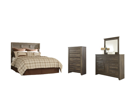 Juararo Queen Panel Headboard with Mirrored Dresser and Chest JR Furniture Storefurniture, home furniture, home decor