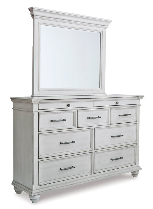 Kanwyn King Panel Bed with Mirrored Dresser, Chest and 2 Nightstands JR Furniture Storefurniture, home furniture, home decor