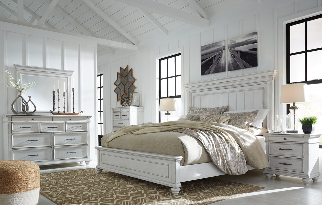 Kanwyn King Panel Bed with Mirrored Dresser and 2 Nightstands JR Furniture Storefurniture, home furniture, home decor