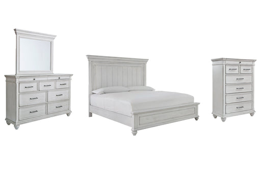 Kanwyn King Panel Bed with Mirrored Dresser and Chest JR Furniture Storefurniture, home furniture, home decor