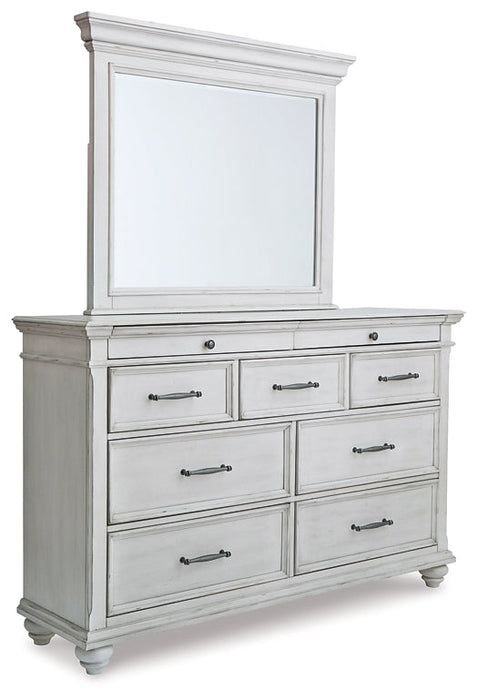 Kanwyn Queen Panel Bed with Mirrored Dresser JR Furniture Storefurniture, home furniture, home decor
