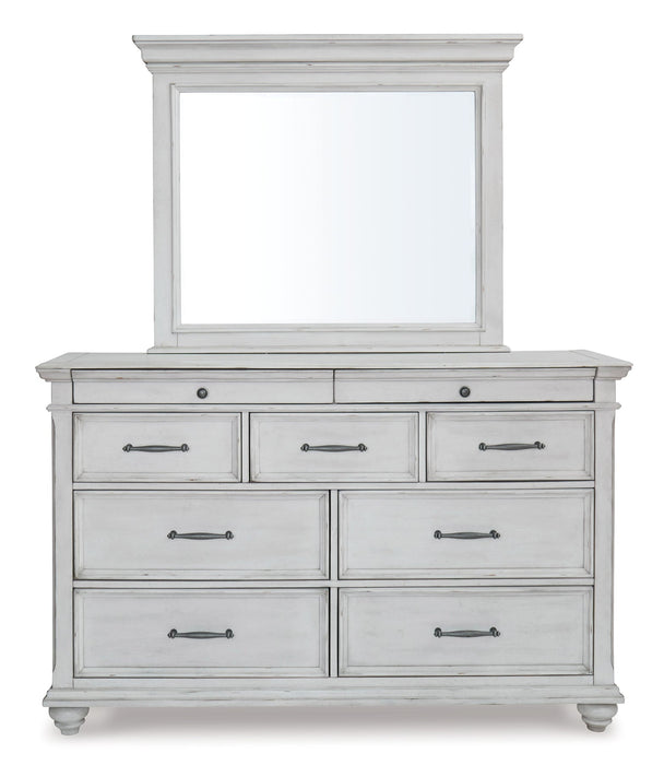 Kanwyn Queen Panel Bed with Mirrored Dresser and Chest JR Furniture Storefurniture, home furniture, home decor