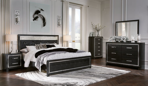 Kaydell King Upholstered Panel Bed with Mirrored Dresser, Chest and 2 Nightstands JR Furniture Storefurniture, home furniture, home decor