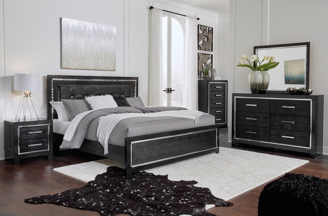 Kaydell King Upholstered Panel Bed with Mirrored Dresser and 2 Nightstands JR Furniture Storefurniture, home furniture, home decor
