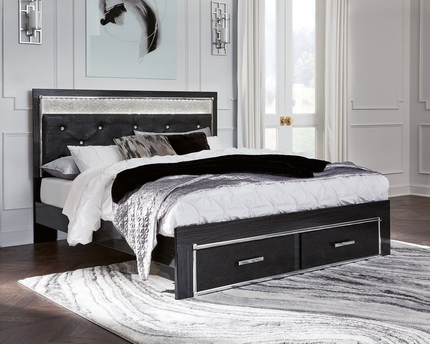 Kaydell King Upholstered Panel Storage Bed with Mirrored Dresser, Chest and 2 Nightstands JR Furniture Storefurniture, home furniture, home decor