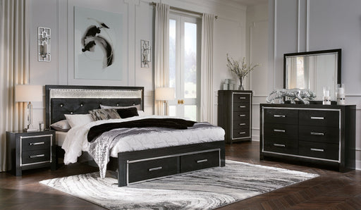 Kaydell King Upholstered Panel Storage Bed with Mirrored Dresser, Chest and 2 Nightstands JR Furniture Storefurniture, home furniture, home decor