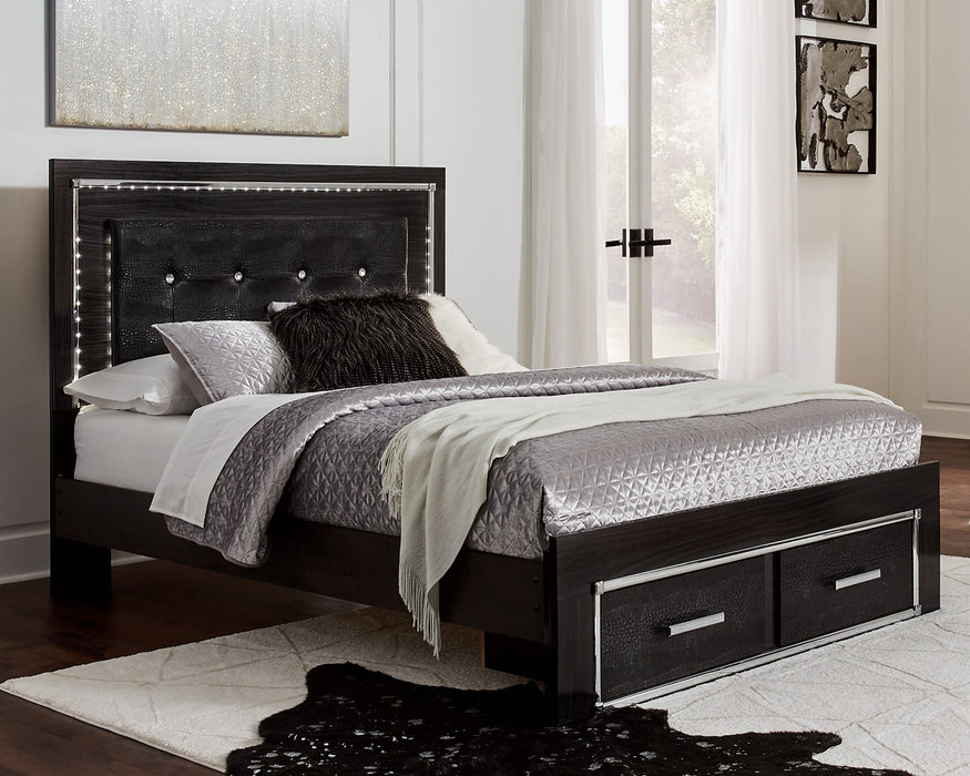 Kaydell Queen Panel Bed with Storage with Mirrored Dresser JR Furniture Storefurniture, home furniture, home decor