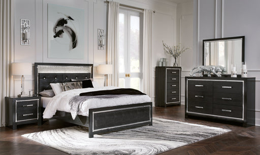 Kaydell Queen Upholstered Panel Bed with Mirrored Dresser, Chest and 2 Nightstands JR Furniture Storefurniture, home furniture, home decor