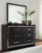 Kaydell Queen Upholstered Panel Headboard with Mirrored Dresser JR Furniture Storefurniture, home furniture, home decor