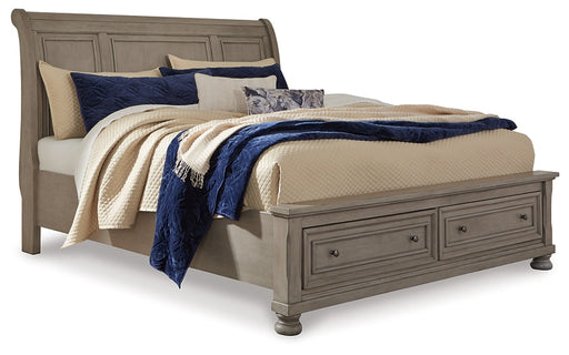 Lettner King Sleigh Bed with 2 Storage Drawers with Dresser JR Furniture Storefurniture, home furniture, home decor
