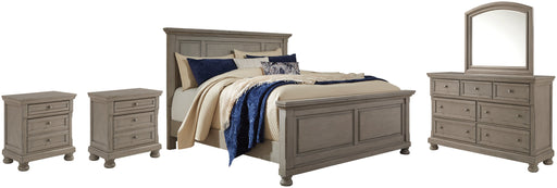 Lettner Queen Panel Bed with Mirrored Dresser and 2 Nightstands JR Furniture Storefurniture, home furniture, home decor