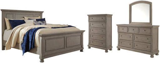 Lettner Queen Panel Bed with Mirrored Dresser and 2 Nightstands JR Furniture Storefurniture, home furniture, home decor