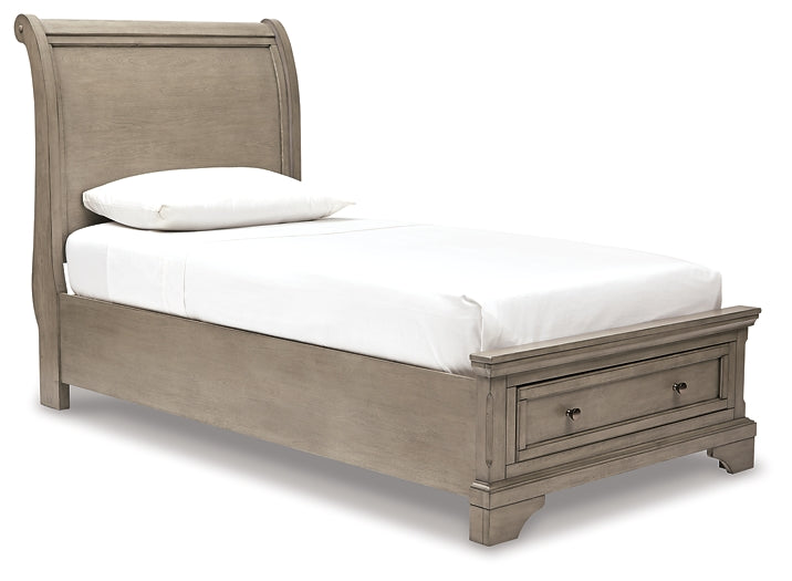 Lettner Twin Sleigh Bed with Mirrored Dresser, Chest and Nightstand JR Furniture Storefurniture, home furniture, home decor