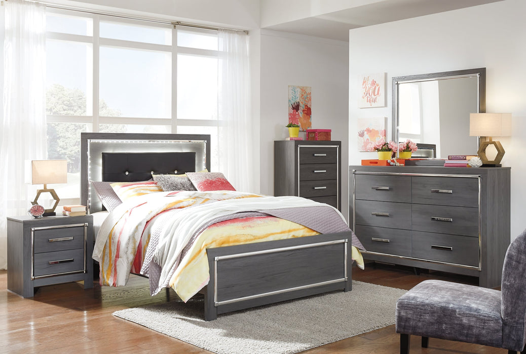 Lodanna Full Panel Bed with Mirrored Dresser, Chest and 2 Nightstands JR Furniture Storefurniture, home furniture, home decor