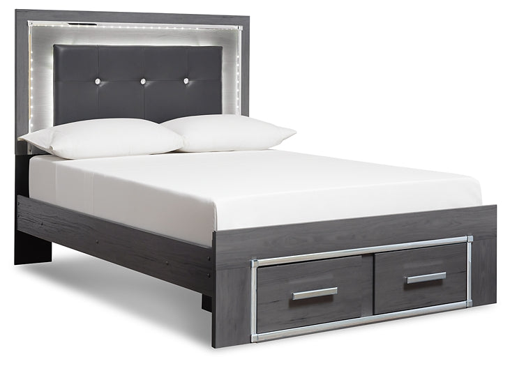 Lodanna King Panel Bed with 2 Storage Drawers with Dresser JR Furniture Storefurniture, home furniture, home decor