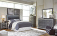 Lodanna Queen/Full Upholstered Panel Headboard with Mirrored Dresser JR Furniture Storefurniture, home furniture, home decor