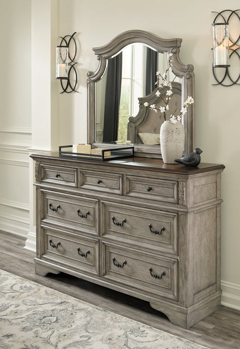 Lodenbay California King Panel Bed with Mirrored Dresser JR Furniture Storefurniture, home furniture, home decor
