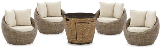 Malayah Outdoor Fire Pit Table and 4 Chairs JR Furniture Storefurniture, home furniture, home decor