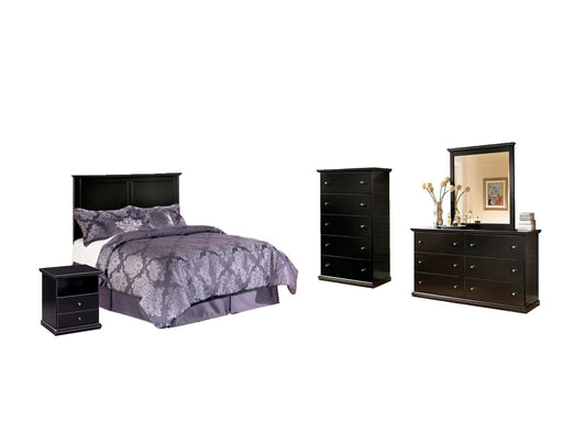 Maribel Full Panel Headboard with Mirrored Dresser, Chest and Nightstand JR Furniture Storefurniture, home furniture, home decor