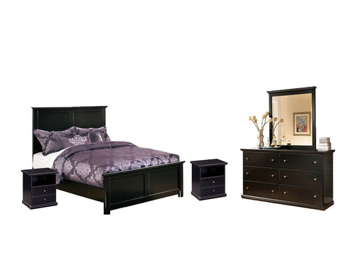 Maribel Full Panel Headboard with Mirrored Dresser and 2 Nightstands JR Furniture Storefurniture, home furniture, home decor