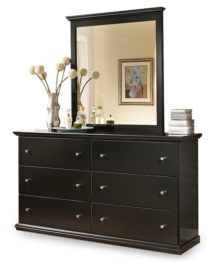 Maribel King/California King Panel Headboard with Mirrored Dresser JR Furniture Storefurniture, home furniture, home decor