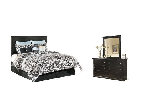 Maribel Queen/Full Panel Headboard with Mirrored Dresser and Chest JR Furniture Storefurniture, home furniture, home decor