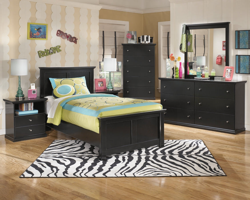 Maribel Twin Panel Bed with Mirrored Dresser, Chest and 2 Nightstands JR Furniture Storefurniture, home furniture, home decor