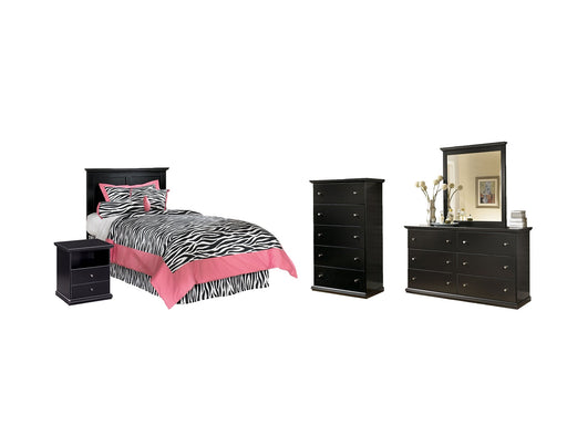 Maribel Twin Panel Headboard with Mirrored Dresser, Chest and Nightstand JR Furniture Storefurniture, home furniture, home decor