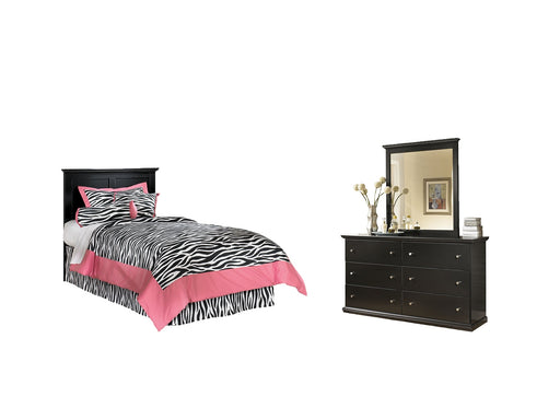 Maribel Twin Panel Headboard with Mirrored Dresser JR Furniture Storefurniture, home furniture, home decor