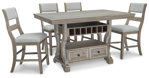 Moreshire Counter Height Dining Table and 4 Barstools JR Furniture Storefurniture, home furniture, home decor