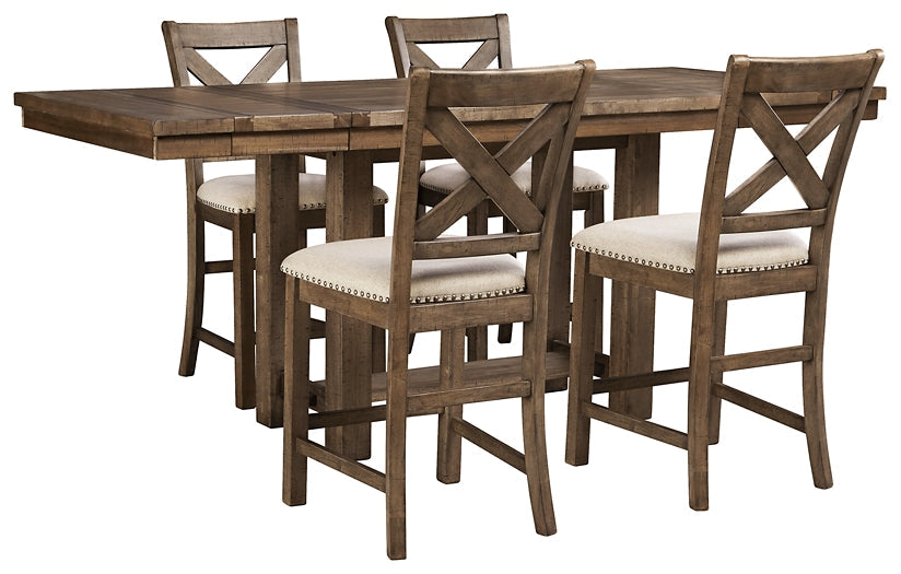 Moriville Counter Height Dining Table and 4 Barstools JR Furniture Storefurniture, home furniture, home decor