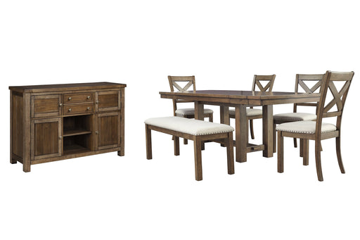Moriville Dining Table and 4 Chairs and Bench with Storage JR Furniture Storefurniture, home furniture, home decor