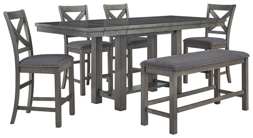 Myshanna Counter Height Dining Table and 4 Barstools and Bench JR Furniture Storefurniture, home furniture, home decor