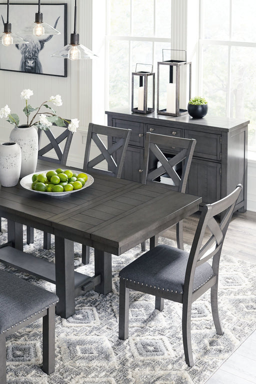 Myshanna Dining Table and 6 Chairs and Bench with Storage JR Furniture Storefurniture, home furniture, home decor